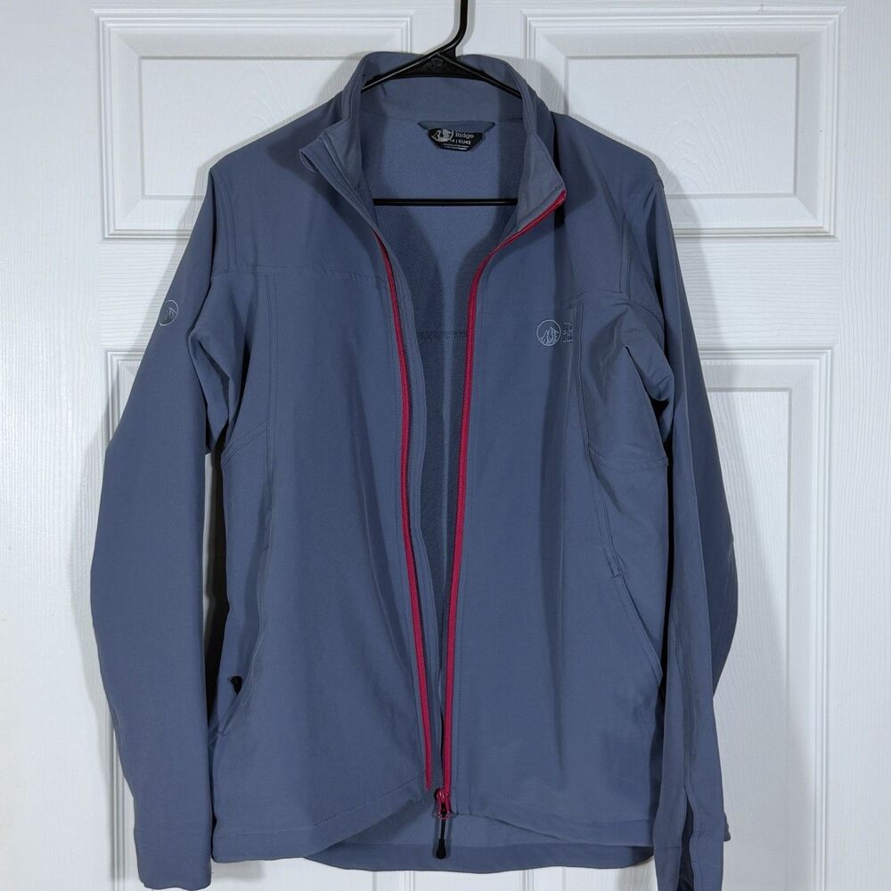 North Ridge Softshell Jacket Womens EU42 Gray Full Zip Lightweight Stretch